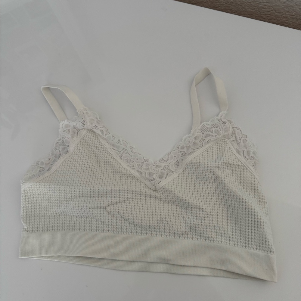 Colsie White Lace Bralette size L